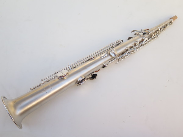 Saxophone soprano Martin stencil Concertone argenté sablé plaqué or (5)