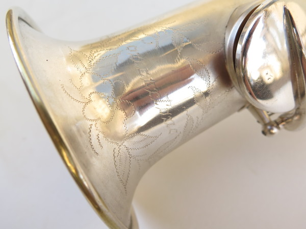Saxophone soprano Martin stencil Concertone argenté sablé plaqué or (7)