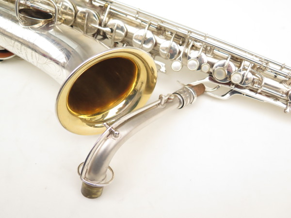 Saxophone ténor en Ut Conn New wonder 2 argenté gravé plaqué or (1)