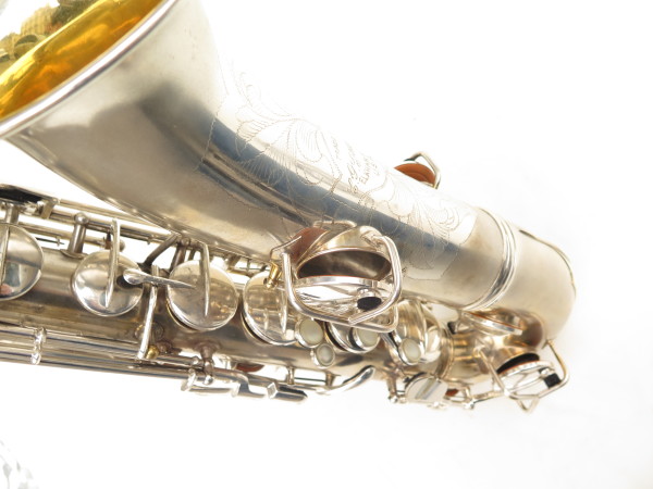 Saxophone ténor en Ut Conn New wonder 2 argenté gravé plaqué or (11)