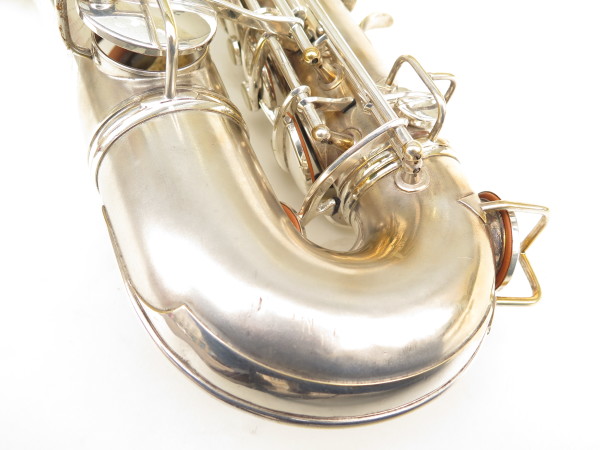 Saxophone ténor en Ut Conn New wonder 2 argenté gravé plaqué or (14)