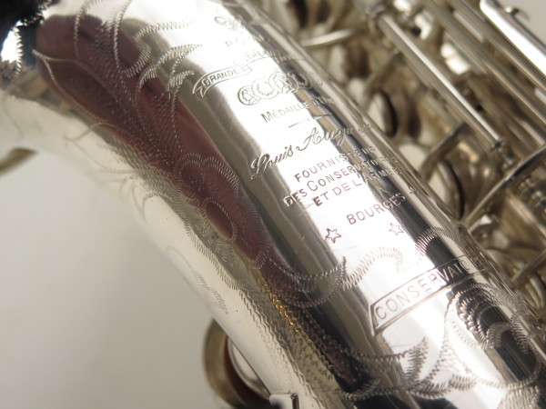 Saxophone alto Louis Augu Royal argenté gravé (10)