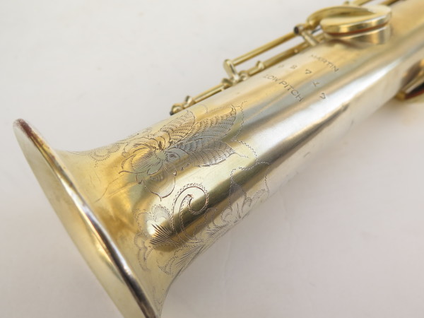 Saxophone soprano Martin handcraft plaqué or sablé gravé (3)