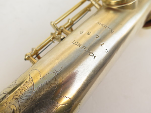 Saxophone soprano Martin handcraft plaqué or sablé gravé (4)
