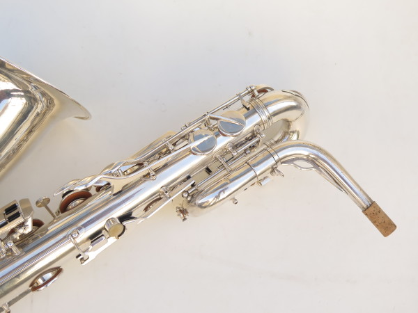 Saxophone baryton Couesnon Monopole conservatoire argenté gravé (12)