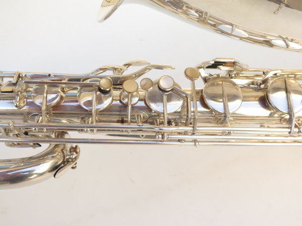 Saxophone baryton Couesnon Monopole conservatoire argenté gravé (4)