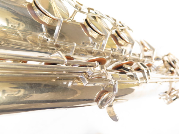 Saxophone baryton Couesnon Monopole conservatoire argenté gravé (6)