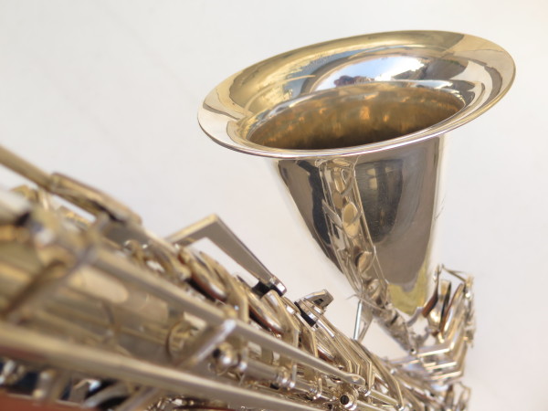 Saxophone baryton Couesnon Monopole conservatoire argenté gravé (8)