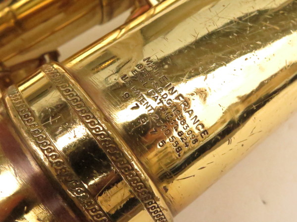 Saxophone baryton Selmer Mark 6 sib grave low Bb verni gravé (16)