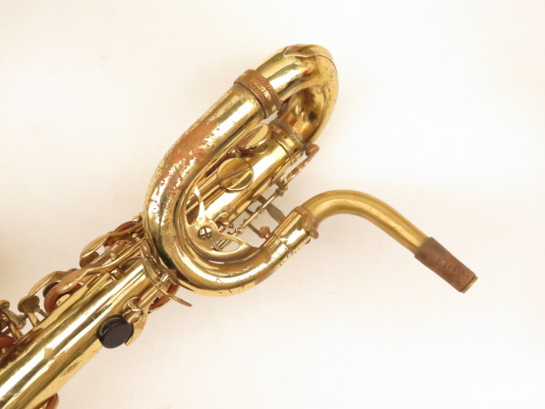 Saxophone baryton Selmer Mark 6 sib grave low Bb verni gravé (3)