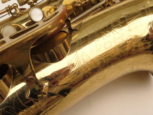 Saxophone alto King Super 20 twenty full pearl bocal argent massif verni gravé (15)