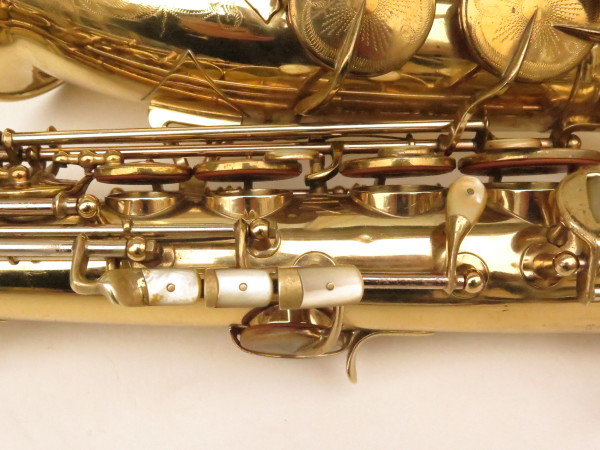 Saxophone alto King Super 20 twenty full pearl bocal argent massif verni gravé (18)