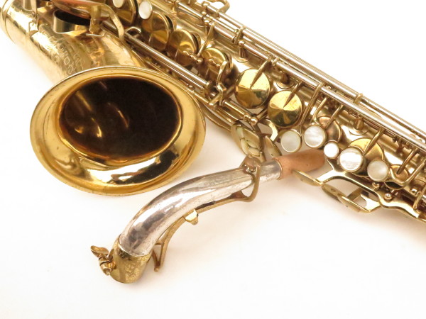 Saxophone alto King Super 20 twenty full pearl bocal argent massif verni gravé (4)