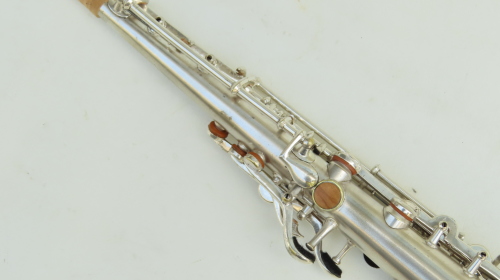 Saxophone soprano Wurlitzer stencil Martin argenté sablé (1)