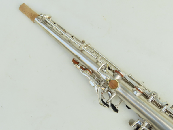 Saxophone soprano Wurlitzer stencil Martin argenté sablé (1)
