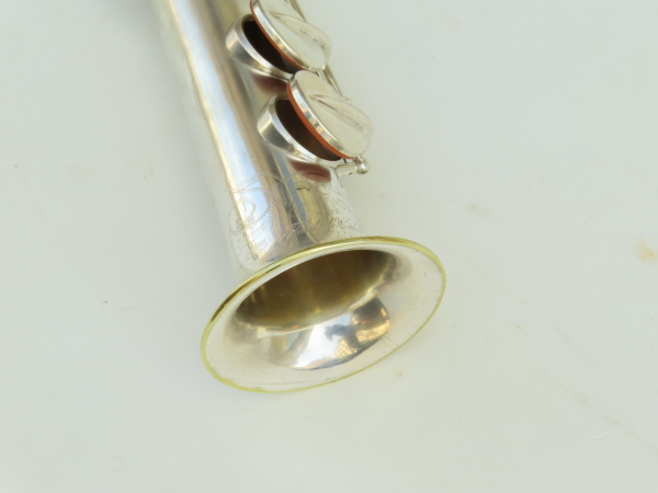 Saxophone soprano Wurlitzer stencil Martin argenté sablé (5)