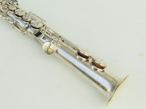 Saxophone soprano Wurlitzer stencil Martin argenté sablé (6)