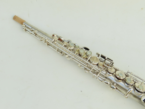 Saxophone soprano Wurlitzer stencil Martin argenté sablé (7)