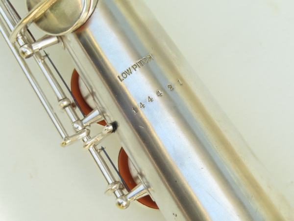 Saxophone soprano Wurlitzer stencil Martin argenté sablé (8)