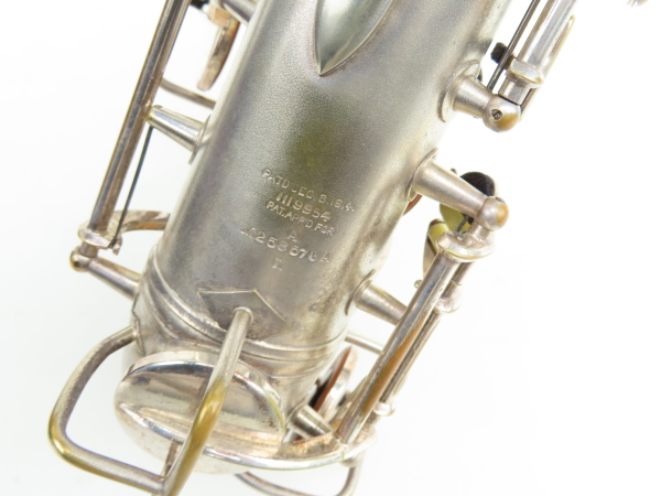 Saxophone alto Conn transitionnel argenté sablé ladyface (11)